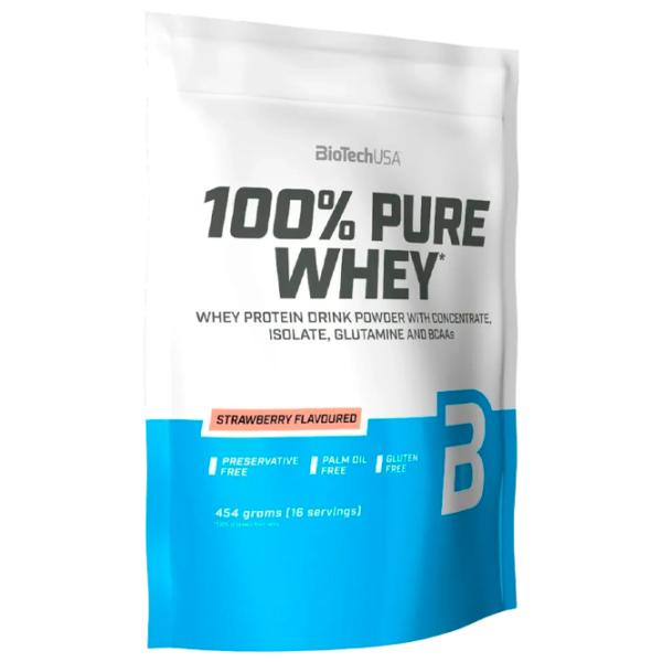 Proteină BioTechUSA 100% Pure Whey 454 gr (5999076238330) praf/ Сăpșuni photo 1 Proteină BioTechUSA 100% Pure Whey 454 gr (5999076238330) praf/ Сăpșuni photo 1