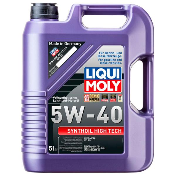 Моторное масло Liqui Moly 5W-40 Synthoil High Tech 5W-40 5 л синтетическое photo 1