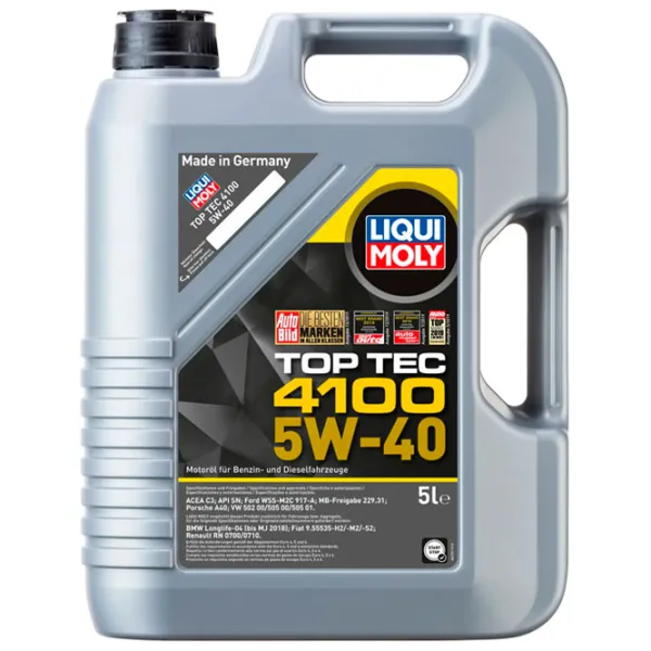 Ulei de motor Liqui Moly 5W-40 Top Tec 4100 5W-40 5 l sintetic photo 1