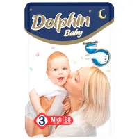 Подгузники для детей Dolphin Jumbo 3 Midi 3 5 - 9 кг/ 68 шт.