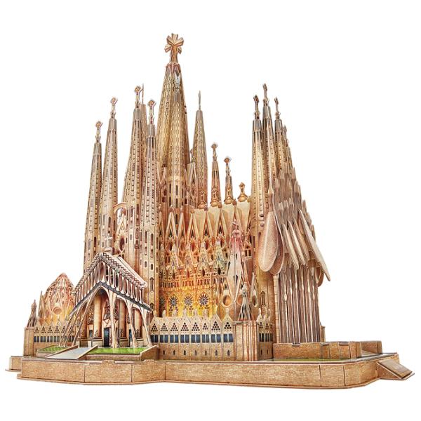 Пазл 3D CubicFun Sagrada Familia LED 10+/ Количество деталей: 696 photo 1