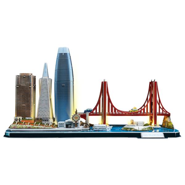 Puzzle 3D CubicFun San Francisco LED 6+/ Numărul de piese: 90 photo 1