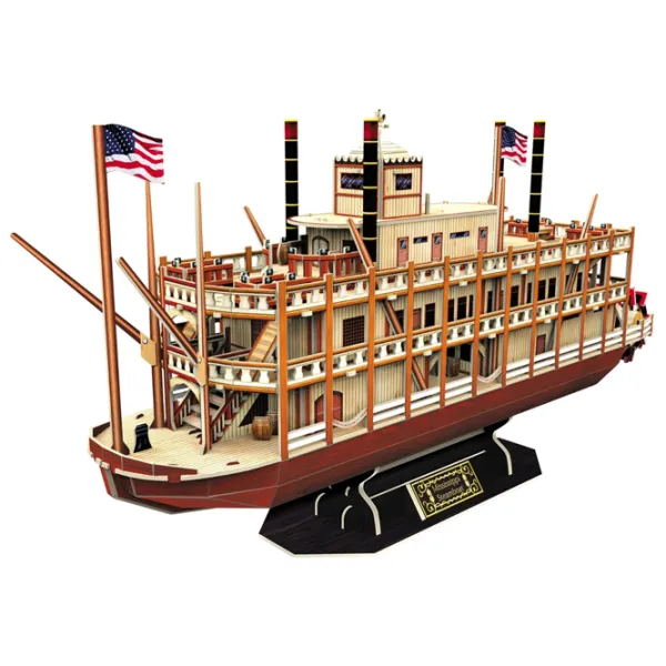 Пазл 3D CubicFun Mississippi Steamboat 6+/ Количество деталей: 142 photo 1