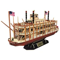 Puzzle 3D CubicFun Mississippi Steamboat 6+/ Numărul de piese: 142