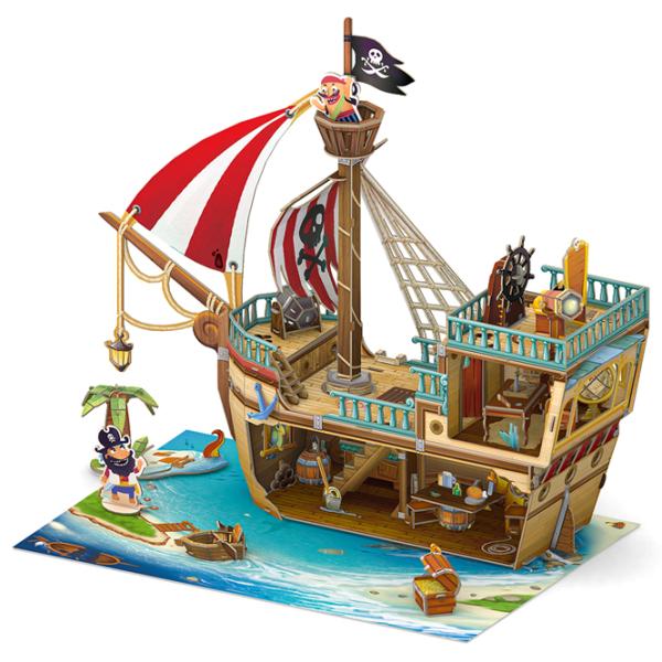 Пазл 3D CubicFun Pirate Treasure Ship 8+/ Количество деталей: 157 photo 1