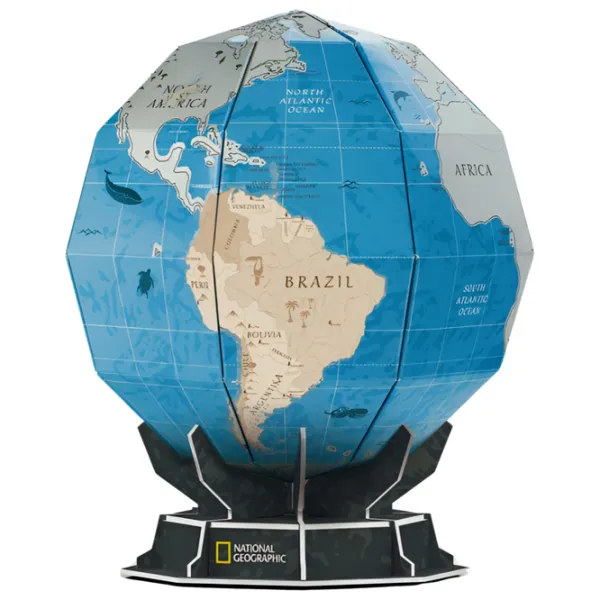 Пазл 3D CubicFun Scratch Globe 8+/ Количество деталей: 32 photo 1