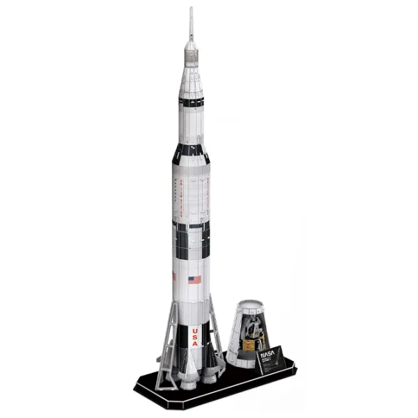 Пазл 3D CubicFun Apollo Saturn V Rocket 8+/ Количество деталей: 136 photo 1