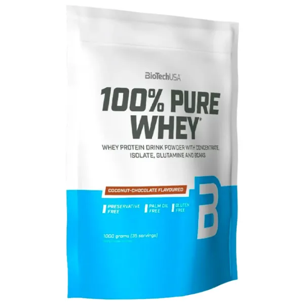 Proteină BioTechUSA 100% Pure Whey 1000 g (5999076238200) praf/ Ciocolată, Cocos photo 1 Proteină BioTechUSA 100% Pure Whey 1000 g (5999076238200) praf/ Ciocolată, Cocos photo 1