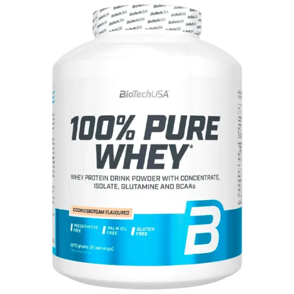 Proteină BioTechUSA 100% Pure Whey 2270 g (5999076220526) praf/ Biscuit cu cremă photo 1 Proteină BioTechUSA 100% Pure Whey 2270 g (5999076220526) praf/ Biscuit cu cremă photo 1