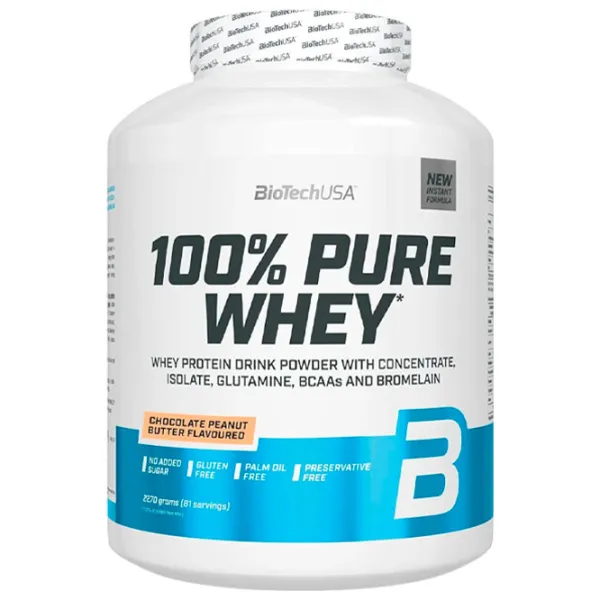 Proteină BioTechUSA 100% Pure Whey 2270 g (5999076238095) praf/ Сiocolată, unt de arahide photo 1 Proteină BioTechUSA 100% Pure Whey 2270 g (5999076238095) praf/ Сiocolată, unt de arahide photo 1
