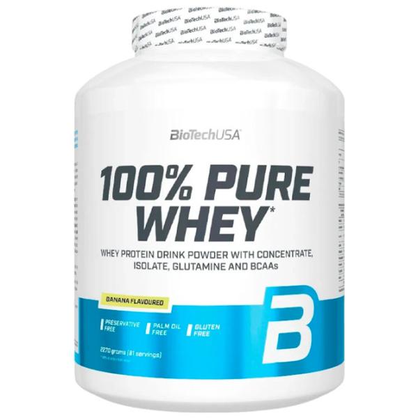 Proteină BioTechUSA 100% Pure Whey 2270 g (5999076238064) praf/ Banană photo 1