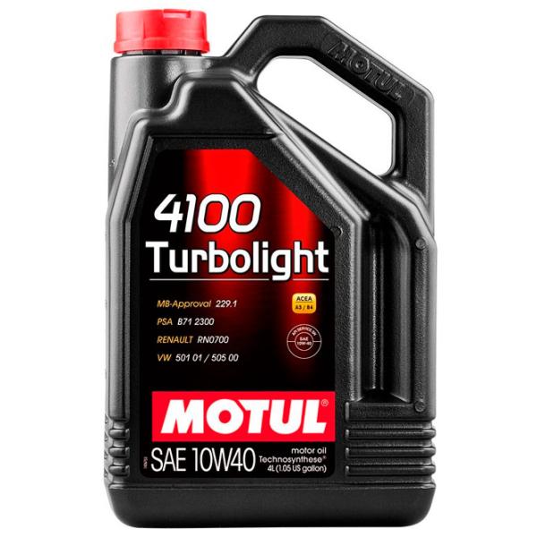 Ulei de motor Motul 10W-40 4100 TURBOLIGHT 10W-40 4 l sintetic photo 1