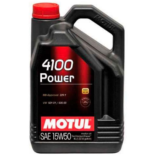 Моторное масло Motul 15W50 4100 POWER 15W-50 4 л синтетическое photo 1