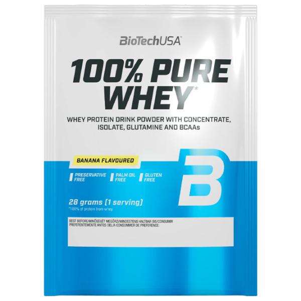 Proteină BioTechUSA 100% Pure Whey 28 g (5999076238538) praf/ Banană photo 1 Proteină BioTechUSA 100% Pure Whey 28 g (5999076238538) praf/ Banană photo 1