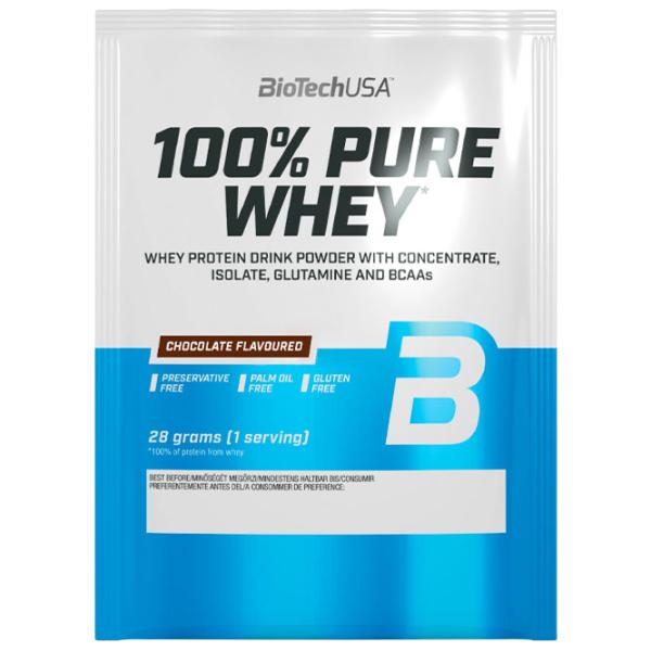 Proteină BioTechUSA 100% Pure Whey 28 g (5999076238477) praf/ Ciocolată photo 1 Proteină BioTechUSA 100% Pure Whey 28 g (5999076238477) praf/ Ciocolată photo 1