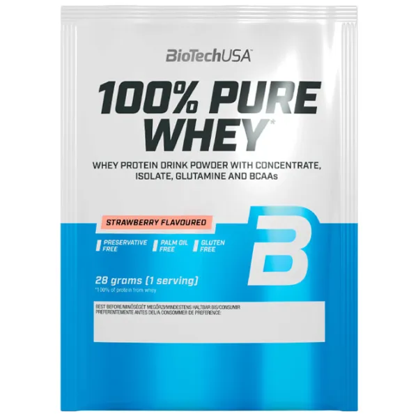 Proteină BioTechUSA 100% Pure Whey 28 g (5999076238484) praf/ Сăpșuni photo 1 Proteină BioTechUSA 100% Pure Whey 28 g (5999076238484) praf/ Сăpșuni photo 1