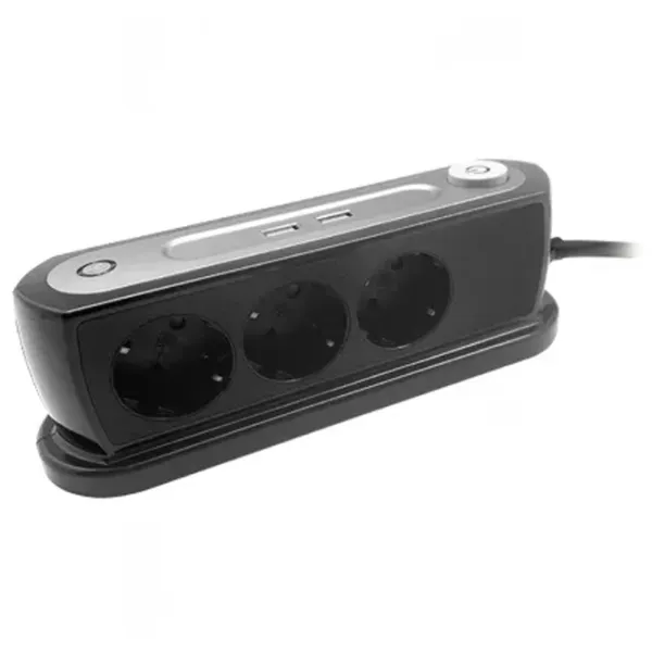 Удлинитель ORNO ORAE13190GSB 1.4 м Черный photo 1
