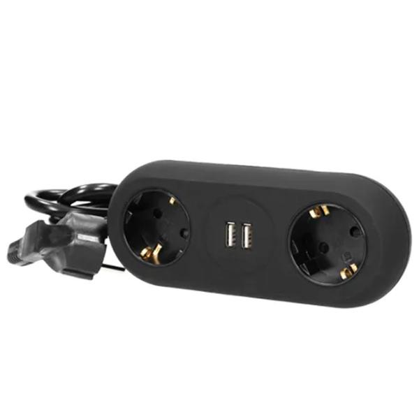 Удлинитель ORNO ORAE13133GSB 1.4 м Черный photo 1
