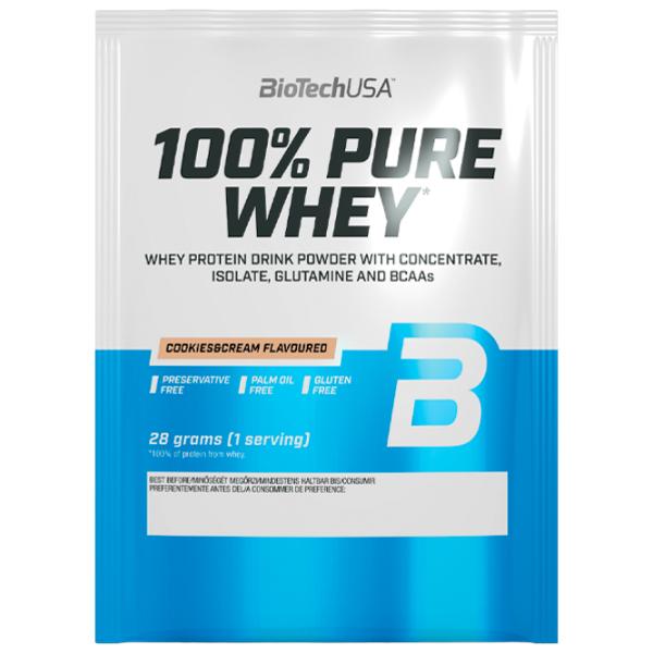 Протеин BioTechUSA 100% Pure Whey 28 г (5999076238545) порошок/ Печенье и крем photo 1 Протеин BioTechUSA 100% Pure Whey 28 г (5999076238545) порошок/ Печенье и крем photo 1
