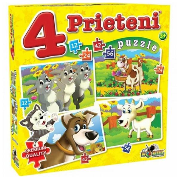 Puzzle 2D Noriel 4 in 1 Prieteni mari 3+/ Numărul de piese: 134 photo 1 Puzzle 2D Noriel 4 in 1 Prieteni mari 3+/ Numărul de piese: 134 photo 1