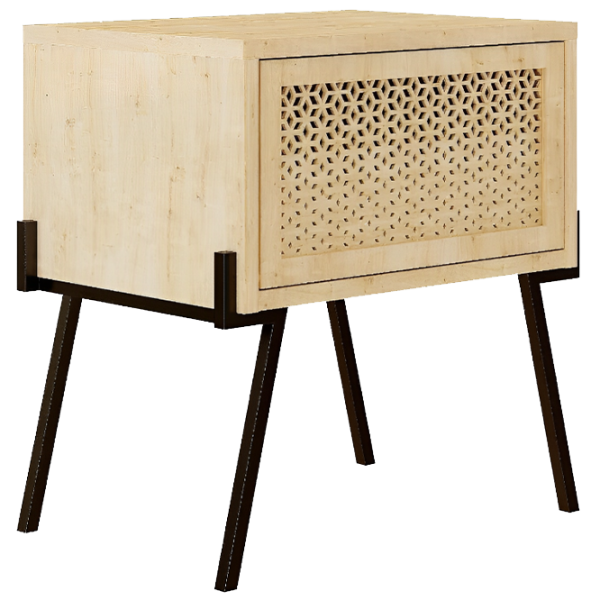 Noptiere Showdeko NAIVE 51 x 48 x 34/ Metal/ Oak photo 1
