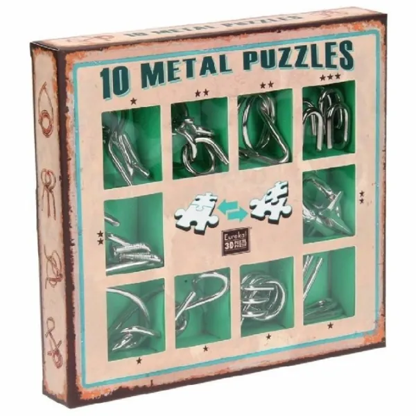 Puzzle Eureka 10 metal puzzles 8+/ Количество деталей: 10 photo 1