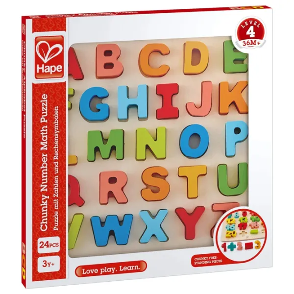 Пазл 2D Hape Chunky alphabet 3+/ Количество деталей: 24 photo 1