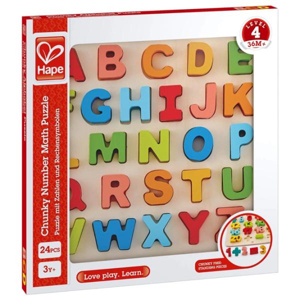 Пазл 2D Hape Chunky alphabet 3+/ Количество деталей: 24 photo 1