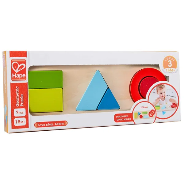 Пазл 2D Hape Geometry Puzzle 1.5+/ Количество деталей: 7 photo 1