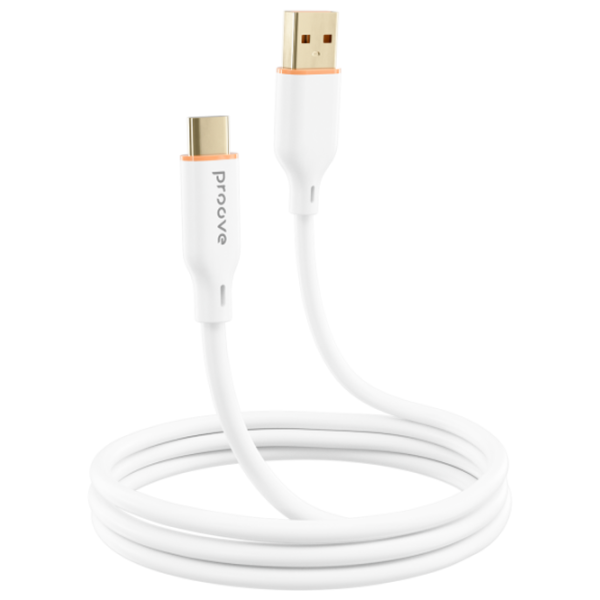 Кабель для телефона Jelly Silicone Proove USB Type-A + USB Type-C 1 м/ Белый photo 1