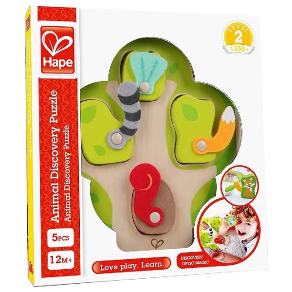 Пазл 2D Hape Who's in The Tree 1+/ Количество деталей: 5 photo 1 Пазл 2D Hape Who's in The Tree 1+/ Количество деталей: 5 photo 1