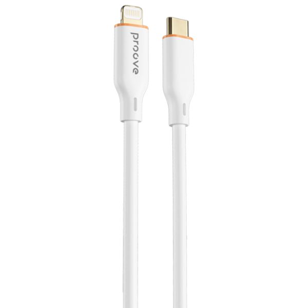 Кабель для телефона Jelly Silicone Proove USB Type-C + Lightning 1 м/ Белый photo 1