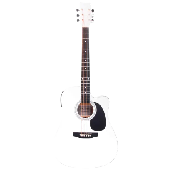 Chitară clasică Classic Cantabile WS-10WH-CE 4/ 4, Dreadnought, White photo 1