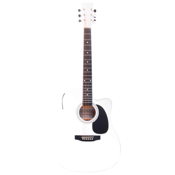 Chitară clasică Classic Cantabile WS-10WH-CE 4/ 4, Dreadnought, White photo 1