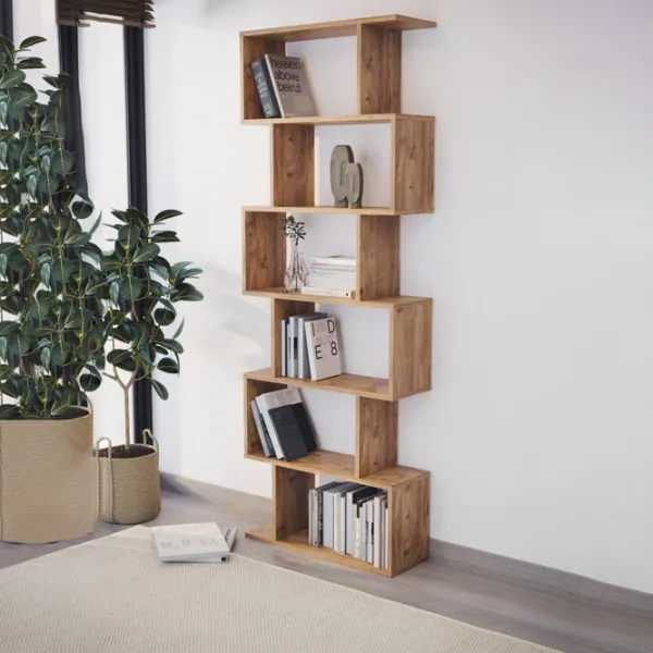 Стеллаж Fabulous Zigzag 6 Shelves 192.6 x 70 x 24см cm / ДСП / Сосна photo 1