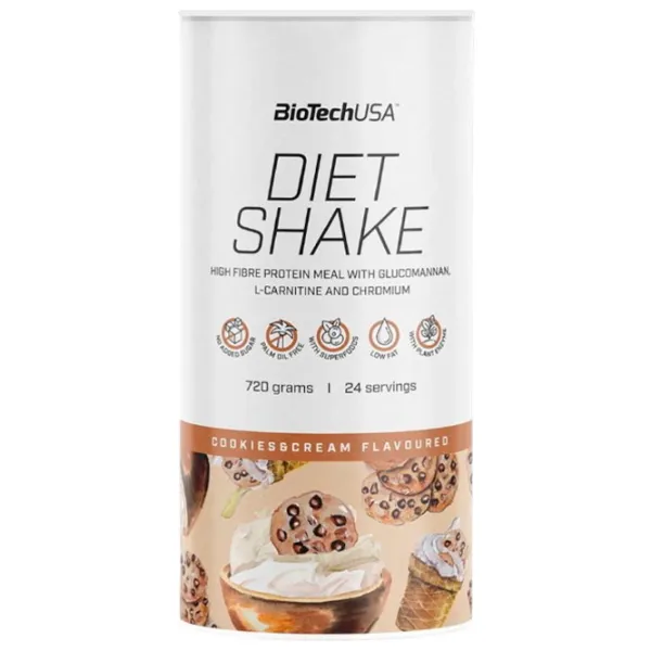 Proteină BioTechUSA Diet Shake 720 g (5999076240524) praf/ Cookies and cream photo 1 Proteină BioTechUSA Diet Shake 720 g (5999076240524) praf/ Cookies and cream photo 1