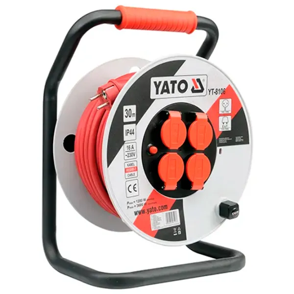 Удлинитель на катушке Yato 8106 30 м Белый photo 1 Удлинитель на катушке Yato 8106 30 м Белый photo 1