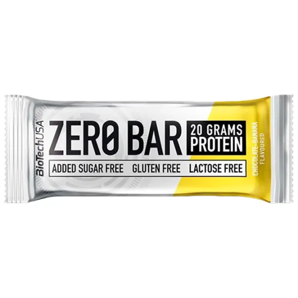 Batoane proteice BioTechUSA Zero Bar Banană, ciocolată (5999076221561) 50 g photo 1