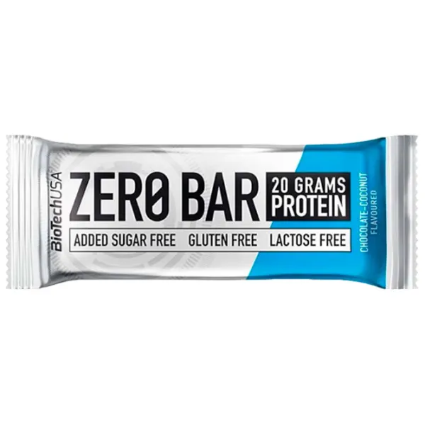 Batoane proteice BioTechUSA Zero Bar Ciocolată, Cocos (5999076223640) 50 g photo 1