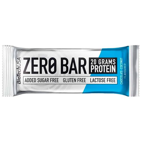 Batoane proteice BioTechUSA Zero Bar Ciocolată, Cocos (5999076223640) 50 g photo 1