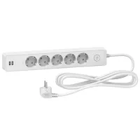 Удлинитель Schneider-Electric ST945U3W 3 м Белый