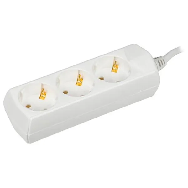 Удлинитель Generica WYP10-10-03-05-Z-G 5 м Белый photo 1