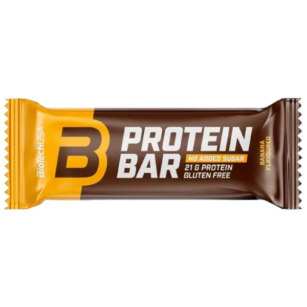 Batoane proteice BioTechUSA Protein Bar Banană (5999076236688) 70 g photo 1