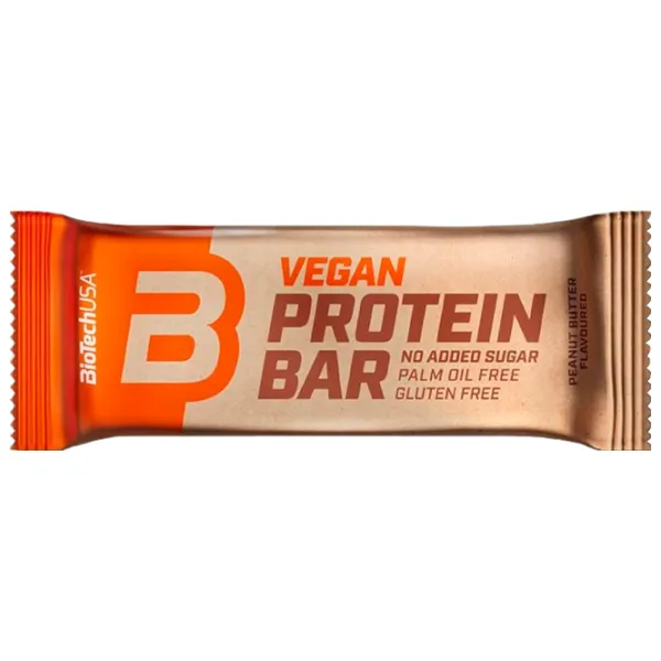 Batoane proteice BioTechUSA Vegan Bar Unt de arahide (5999076239542) 50 g photo 1 Batoane proteice BioTechUSA Vegan Bar Unt de arahide (5999076239542) 50 g photo 1