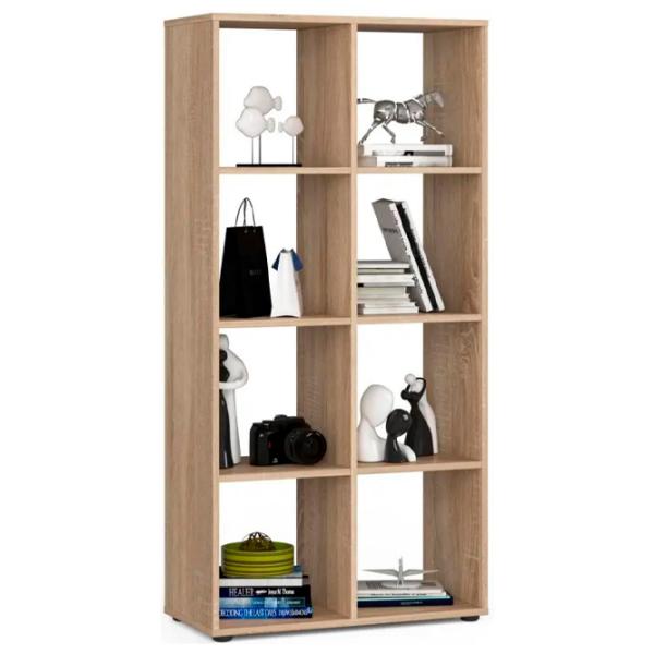 Стеллаж Akord Quad 8 (5521008) 144см x 70.5см x 33см cm/ ЛДСП/ Дуб cонома photo 1 Стеллаж Akord Quad 8 (5521008) 144см x 70.5см x 33см cm/ ЛДСП/ Дуб cонома photo 1