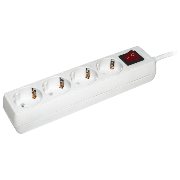 Удлинитель IEK WYP10-16-04-03-ZK-N 3 м Белый photo 1