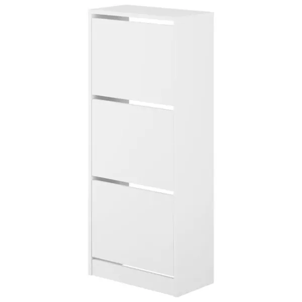 Обувной шкаф Showdeko Shoe Cabinet (M.AK.23503) 119см x 51см x 26см/ ЛДСП/ White photo 1
