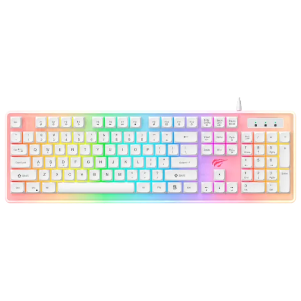 Tastatură Havit KB876L Cu fir/ White photo 1