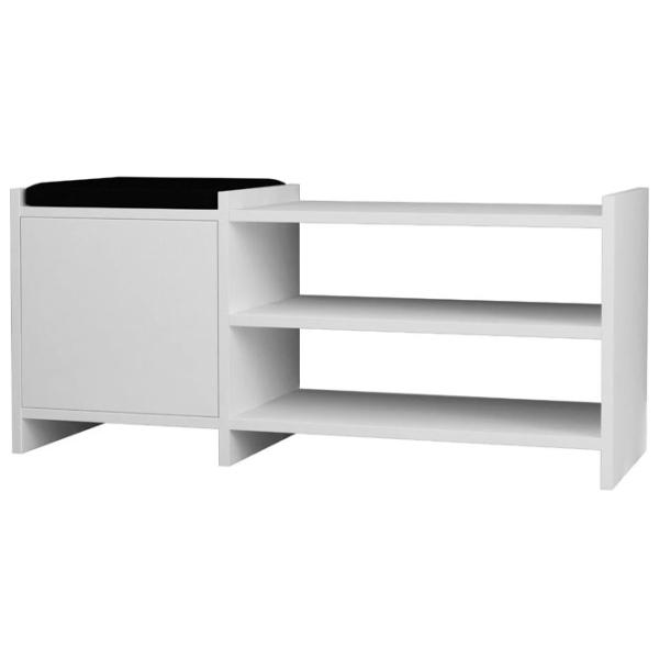 Обувной шкаф Showdeko Sunno Hall Stand (M.B.13275.2) 44см x 100см x 35см/ ЛДСП/ White photo 1