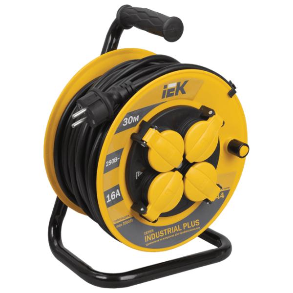Prelungitor pe tambur IEK WKP10-16-04-30 30 m Yellow photo 1